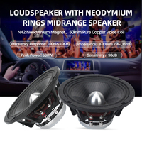 Haut-parleurs de voiture de milieu de gamme 6,5 pouces, 300 W RMS, amplificateurs de plaque de subwoofer de classe D pour voiture