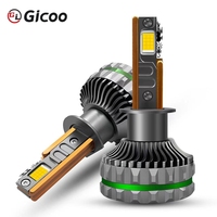 Ampoules de phare LED G4 300W 4 tubes en cuivre CSP 9054 Haute puissance IP67 6000K 12V Aluminium Lumière automobile pour H4/H1/H7/9005/9006 Voiture