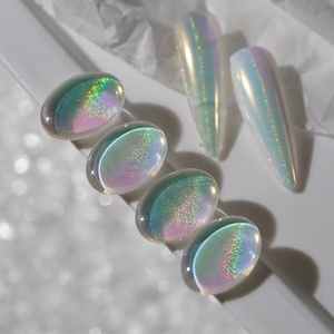 Nouvelle poudre Aurora Chrome à effet métallique, paillettes holographiques pour la création d'art des ongles professionnel, pigment à frotter en poudre - Product Image 3