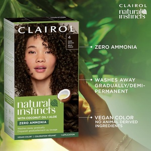Coloration capillaire semi-permanente en crème <span class=keywords><strong>Clairol</strong></span> Natural Instincts 4 Brun foncé, lot de 3, fabriqué en Chine - Product Image 6