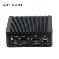Celeron J1900 Client mince Mini PC Dual Lan 4 COM 6 * USB DDR3 8GB Ram Quad Core VGA X86 Linux Bureau industriel Nano Mini Pc