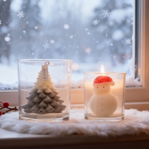 Hochwertige atmos phä rische Duft kerzen becher Minimalist ische runde transparente Glas kerzen gläser für den Heimgebrauch. - Product Image 5