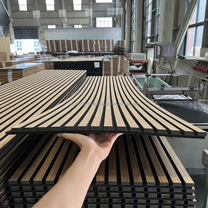 Diverses couleurs ont fait face au panneau acoustique insonorisé en bois de lamelle pour la décoration d'intérieur - Product Image 4