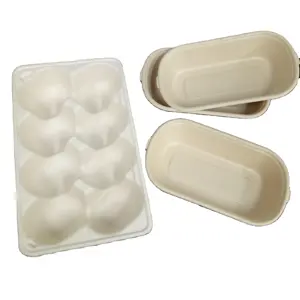environmental protection promotion recycle paper high-class Custom Packaging bamboo fiber packaging fruit and vegetable tray box