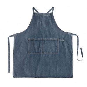 Tablier élégant unisexe en coton sans poches, hygiénique, durable et respirant, idéal pour la cuisine, le jardinage et la peinture - Product Image 4