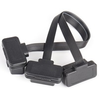 1 × توصيل ذكر إلى 2 × موصلات أنثى OBD2 مقسم 1 إلى 2 ص محول 2-اتجاه كابل تمديد OBD 30