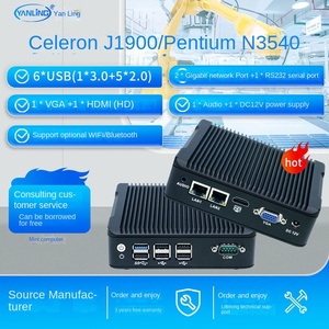 Yanling N3 Mini Industrie-Computer mit <span class=keywords><strong>DDR3</strong></span>, US/EU-Stecker, SSD, Dual-Netzwerk, Niedriger Stromverbrauch, Lüfterlos, Eingebetteter Computer, Neu - Product Image 3