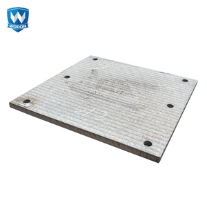 Plaque d'usure composite 4+4 en carbure <span class=keywords><strong>de</strong></span> chrome pour goulottes, trémies, godets et conduites <span class=keywords><strong>de</strong></span> descente <span class=keywords><strong>de</strong></span> charbon, résistante à l'usure - Product Image 1