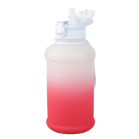 Bouteilles d'eau souples en plastique avec logo, grande gourde pour adulte avec paille et poignée, bidon d'eau en plastique de 1,3 litre