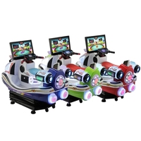 Machine interactive de balançoire de simulation de moto 3D pour enfants jeu de voiture à bascule à pièces pour enfants