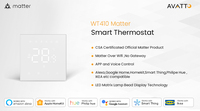 Termostato programable Avatto WT410 Tuya WiFi con pantalla digital para calefacción por suelo radiante, compatible con Google Home y Alexa.