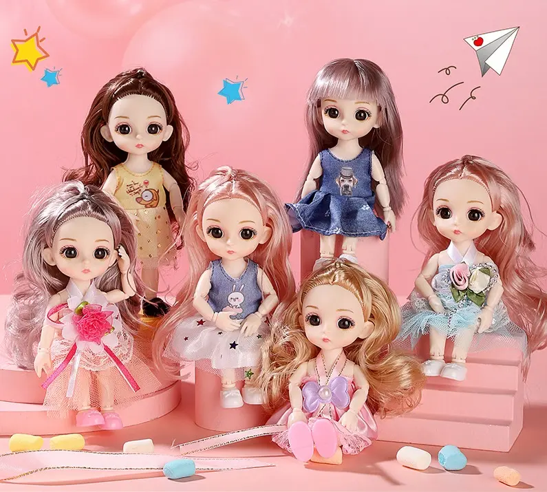 गर्म बेच लड़की गुड़िया उपहार सेट छोटी लड़की राजकुमारी शादी की पोशाक गुड़िया बच्चों खिलौना उपहार के लिए girs