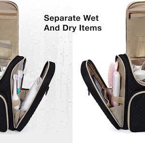 Custom Large Quilted Full Sized Container Expandable Women Cosmetic <b>Wash</b> Organizer <b>Hanging</b> Toiletry Travel <b>Bag</b> - Product Image 5