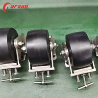Roues en nylon MC super résistantes Carsun de 6 pouces, roulettes en acier inoxydable, roulettes pivotantes, verrouillage de qualité supérieure, OEM personnalisable