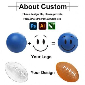 Balle anti-stress en mousse souple personnalisée avec logo, jouet amusant pour soulager le stress, cadeau promotionnel - Product Image 3