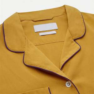 Wholesale Luxury 2 Piece Sleepwear Set Home Loungewear <b>Women's</b> <b>Silk</b> <b>Pyjamas</b> Set - Product Image 4