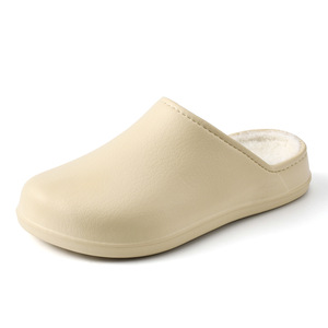Chaussons d'hiver pour hommes, noirs, doublés de polaire, en EVA épaissi, imperméables, pour la maison - Product Image 5