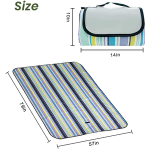 Large Picnic <strong>Blanket</strong> Tote <strong>Waterproof</strong> and Soft for Family Concerts,Beach,Park - Product Image 5