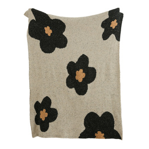 Couverture d'hiver pour bébé, pour canapé, usage bureau, en polyester tricoté, anti-acariens, style moderne et simple, motif floral - Product Image 5