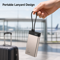 Nouveau Chargeur Rapide 2026 en Alliage d'Aluminium 20000mAh 22.5W avec Écran LED et Câbles Intégrés Port Type-C