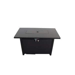 Table d'extérieur en acier de style moderne DB 25 ''H X 42'' W avec couvercle pour décoration de jardin - Product Image 5