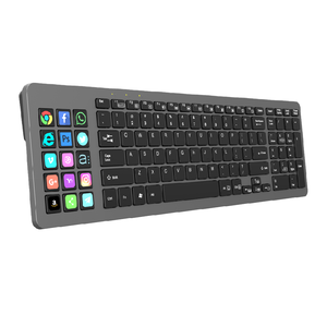 لوحة مفاتيح سريعة التبديل بتصميم مقص صامت سلكية مع إضاءة خلفية بـ7 ألوان لـSteam Dock 15 مفتاح LCD قابلة للتخصيص لوحة مفاتيح إنجليزية جديدة - Product Image 3