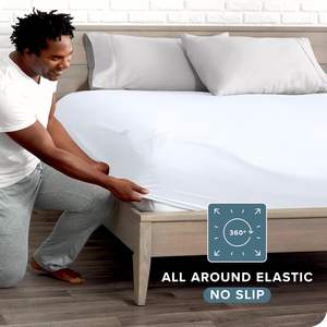 Bare Home Queen Size Premium 1800 microfibre Ultra-doux drap de fond ajusté hôtel de luxe poche profonde Durable Long décor à la maison - Product Image 3