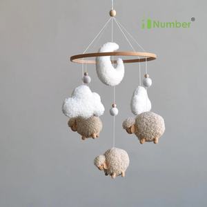 Prodotti per bambini all'ingrosso Boho coran morbido tessuto orsacchiotto stella nuvola appeso scuola materna culla cellulare fatto a mano <span class=keywords><strong>Baby</strong></span> cellulari - Product Image 6