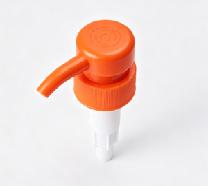Dispensador de plástico naranja al por mayor con cierre giratorio 30/410 para botellas de loción, jabón de manos, gel de ducha y cosméticos. - Product Image 3
