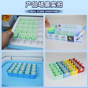 Vente en gros d'usine de distributeurs de médicaments jetables tricolores, petits boîtes à pilules et gobelets pour l'utilisation matin, midi et soir - Product Image 4