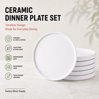 Assiette en céramique personnalisable pour hôtel, banquet, mariage, service de repas, vaisselle