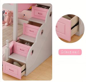 <strong>Hello</strong> <strong>Kitty</strong> Princess Bunk <strong>Bed</strong> Small Apartment Solid Wood Foot Slide Children <strong>Bed</strong> - Product Image 4