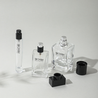CHUM lüks dikdörtgen mat parfüm şişeleri 30ml 50ml boş geri dönüşümlü cam Zamac Metal kapak ve pompa püskürtücü ile toptan