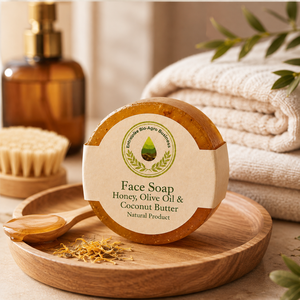 Jabón Facial Sólido Artesanal de Miel Natural con Aceite de Oliva y Manteca de Coco, Hidratante para el Cuidado de la Piel para Adultos - Venta al por Mayor - Product Image 1