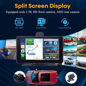 7 inch không dây xe chơi với sao lưu máy ảnh xe Màn hình Carplay : Bluetooth <span class=keywords><strong>GPS</strong></span> <span class=keywords><strong>navigation</strong></span> 2.5K Dash Cam Xe thu âm thanh - Product Image 4