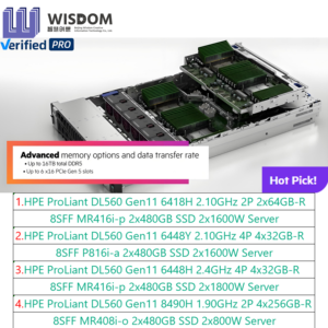 Servidor CTO de refrigeración líquida HPE ProLiant DL560 Gen11 G11 optimizado para virtualización para servidor HPE Rack - Product Image 2