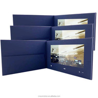 Invitation de mariage à impression personnalisée Carte de voeux Livre vidéo à écran LCD Brochure vidéo HD IPS de 10.1 pouces