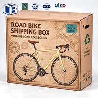 Boîtes en carton ondulé personnalisées, écologiques, adaptées à l'emballage de vélos de route de style rétro