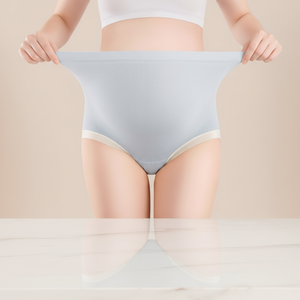 Sous-vêtements sans couture à taille haute pour femme enceinte avec soutien abdominal et haute élasticité - Product Image 2