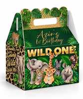 Assiettes, gobelets et serviettes en papier à thème Safari Jungle Wild One, vaisselle jetable pour fête, fournitures pour fête en plein air
