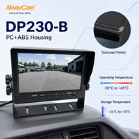 Moniteur de véhicule AlwayCare 7 pouces AHD TFT LCD avec double caméra, écran partagé, télécommande pour camion, bus, fourgonnette