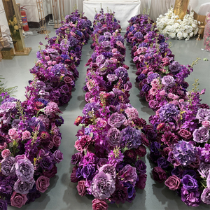 Decorazione personalizzata IFG per l'isola nuziale, <span class=keywords><strong>passatoia</strong></span> floreale rosso, viola, giallo e blu per il corridoio. - Product Image 2