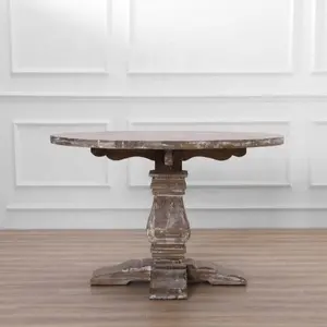 KVJ-RR37 圆古董复古回收橡木木餐桌