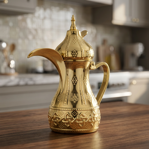 Cafetière arabe Dallah en or de luxe - Portable et réutilisable - Product Image 3