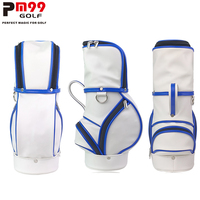 Nouveau design de sac à main de golf portable en cuir PU bleu rouge durable facile à nettoyer sac de rangement sac à vin de golf personnalisé