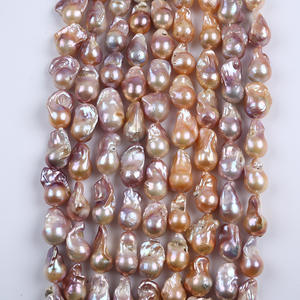 Chaîne de perles d'eau douce naturelles d'aquaculture Zhuji 15-18 mm, perles blanches de grande taille, perles Roc, collier et bracelet DIY - Product Image 2