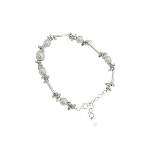 Pulsera de perlas de plata de ley S925 con diseño geométrico para mujer, joyería de regalo - Product Image 4