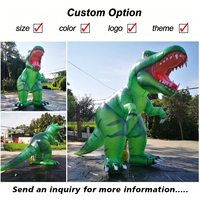Dinosaure vert gonflable géant personnalisé, modèle de Tyrannosaurus Rex féroce pour la publicité, les événements commerciaux, les expositions