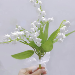 Fleurs artificielles de muguet 36 cm, bouquet de fleurs en soie, décoration intérieure, accessoires de mariage - Product Image 2