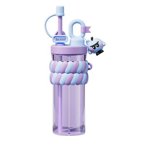 Nueva Botella de Agua de Plástico con Estilo y Pajita, 650-780ml, Antiderrames, Libre de BPA, Vaso para Beber para Estudiantes, Vaso Portátil de Verano - Product Image 2